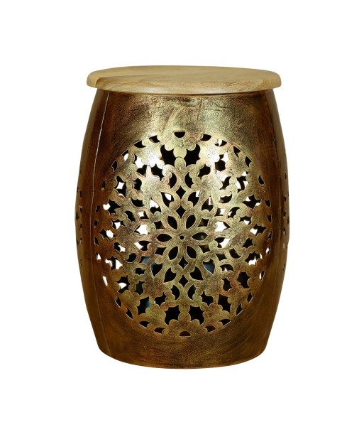 ORIGEN Home Decor Mesa Mueble Auxiliar | Mesa auxiliar Dorado - 43x33x33cm