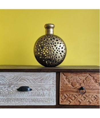 ORIGEN Home Decor Jarrón portavelas Jarrones Y Portavelas | Portavelas Dorado - 46x36x25cm