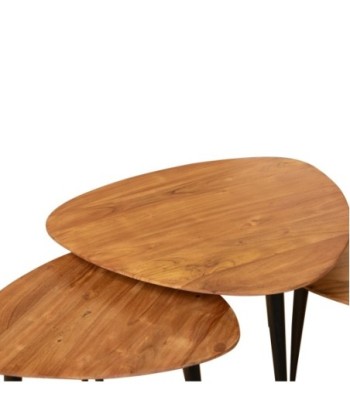 ORIGEN Home Decor Mesas 3 U Mueble Auxiliar | Mesa auxiliar Marrón - 47x68x68cm
