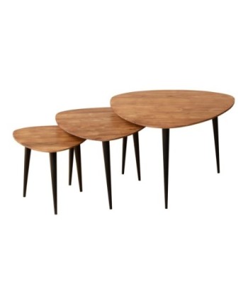 ORIGEN Home Decor Mesas 3 U Mueble Auxiliar | Mesa auxiliar Marrón - 47x68x68cm