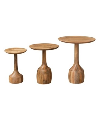 ORIGEN Home Decor Mesas 3 U Mueble Auxiliar | Mesa auxiliar Marrón - 60x50x50cm