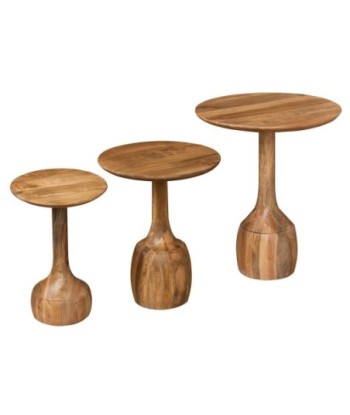 ORIGEN Home Decor Mesas 3 U Mueble Auxiliar | Mesa auxiliar Marrón - 60x50x50cm