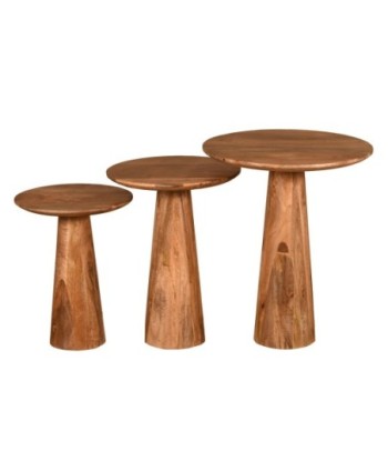 ORIGEN Home Decor Mesas 2 U Mueble Auxiliar | Mesa auxiliar Marrón - 60x50x50cm