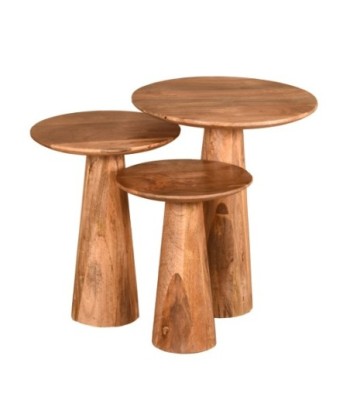 ORIGEN Home Decor Mesas 2 U Mueble Auxiliar | Mesa auxiliar Marrón - 60x50x50cm
