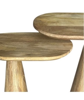 ORIGEN Home Decor Mesas 2 U Mueble Auxiliar | Mesa auxiliar Marrón - 60x46x30cm