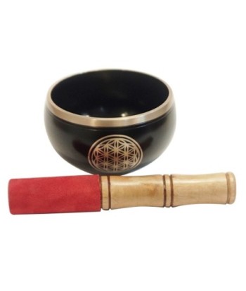ORIGEN Home Decor Bowl tibetano Complementos Natura | Instrumento de música Negro - 4x12x12cm