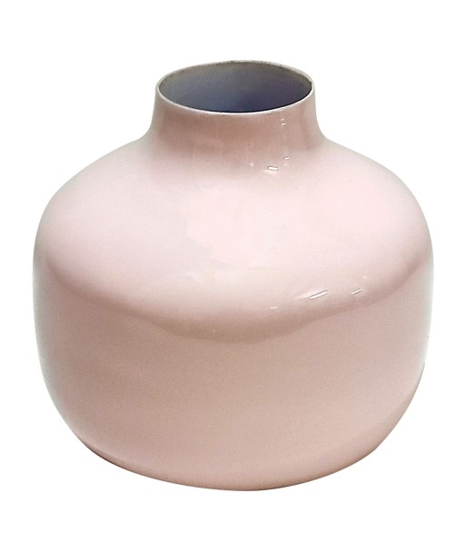 ORIGEN Home Decor Jarrón metal Jarrones Y Portavelas | Jarrón Rosa - 12x14x14cm