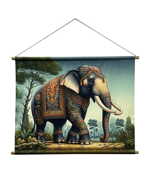 Lienzo Enrollable Elefante para Decoración de Pared, Cuadro Étnico Moderno, Arte Abstracto, Regalo Original