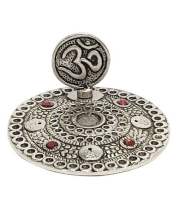 ORIGEN Home Decor Plato piedras chakra Complementos Natura | Plato Plateado Redondo - 5x10x10cm