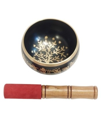 ORIGEN Home Decor Bowl tibetano árbol vida Complementos Natura | Instrumento de música Dorado - 7x12x12cm