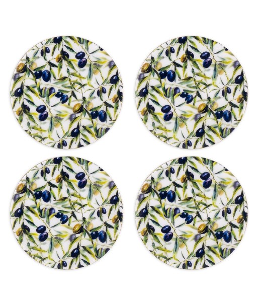 ORIGEN Home Decor posavasos aceitunas 4 U Posavasos | Verde Redondo - 1x10x10cm