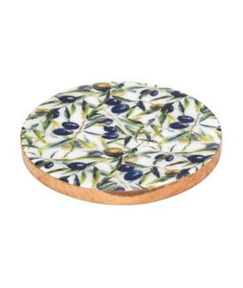 ORIGEN Home Decor posavasos aceitunas 4 U Posavasos | Verde Redondo - 1x10x10cm