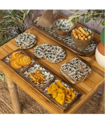 ORIGEN Home Decor posavasos aceitunas 4 U Posavasos | Verde Rectangular - 1x10x10cm
