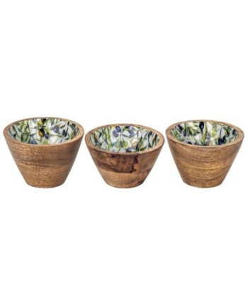 ORIGEN Home Decor Bandeja aceitunas con bowls Cajas Y Bandejas | Bandeja Marrón - 3x38x13cm