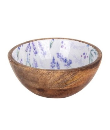 ORIGEN Home Decor Bowl lavanda Cajas Y Bandejas | Cuenco Bol Marrón Redondo - 7x20x20cm