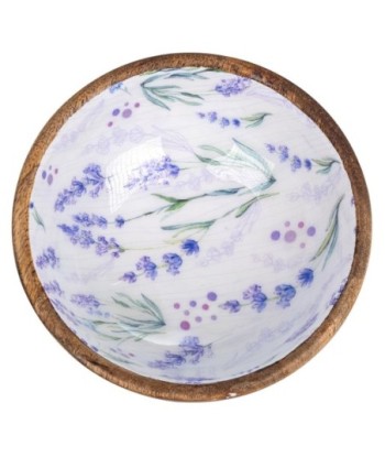 ORIGEN Home Decor Bowl lavanda Cajas Y Bandejas | Cuenco Bol Marrón Redondo - 7x20x20cm