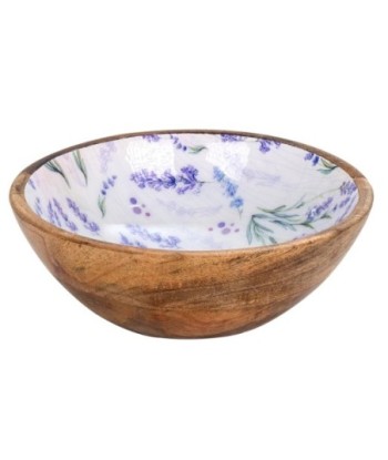 ORIGEN Home Decor Bowl lavanda Cajas Y Bandejas | Cuenco Bol Marrón Redondo - 7x15x15cm