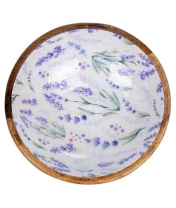 ORIGEN Home Decor Bowl lavanda Cajas Y Bandejas | Cuenco Bol Marrón Redondo - 7x15x15cm