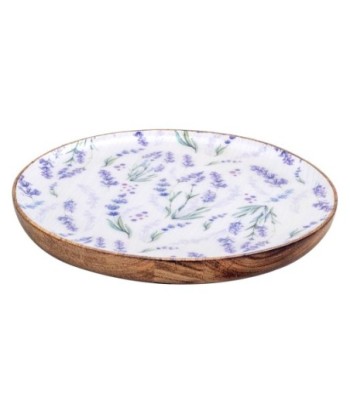 ORIGEN Home Decor Plato lavanda Cajas Y Bandejas | Plato Marrón Redondo - 3x16x16cm