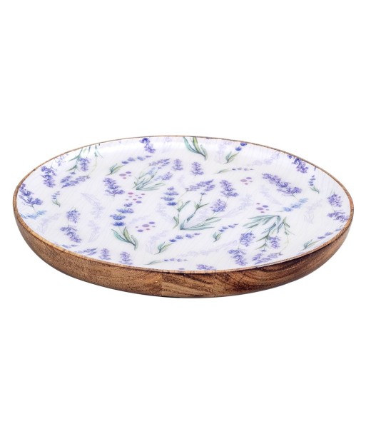 ORIGEN Home Decor Plato lavanda Cajas Y Bandejas | Plato Marrón Redondo - 3x16x16cm