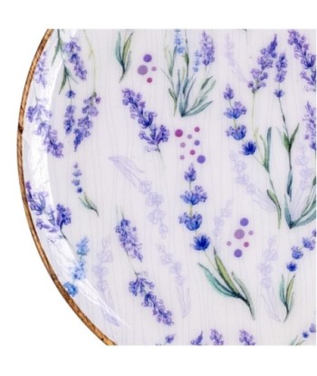 ORIGEN Home Decor Plato lavanda Cajas Y Bandejas | Plato Marrón Redondo - 3x16x16cm