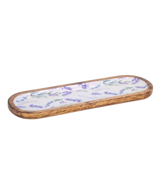 ORIGEN Home Decor Bandeja oval lavanda Cajas Y Bandejas | Bandeja Marrón Ovalado - 3x46x14cm