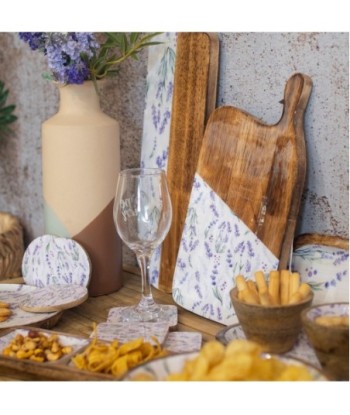 ORIGEN Home Decor Tabla de cortar lavanda Cajas Y Bandejas | Tabla Marrón Rectangular - 3x35x19cm