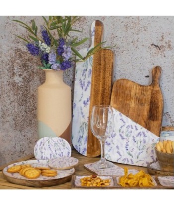 ORIGEN Home Decor Tabla de cortar lavanda Cajas Y Bandejas | Tabla Marrón Rectangular - 3x49x15cm