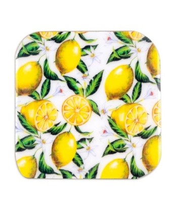 ORIGEN Home Decor posavasos limones 4 U Posavasos | Amarillo Rectangular - 1x10x10cm