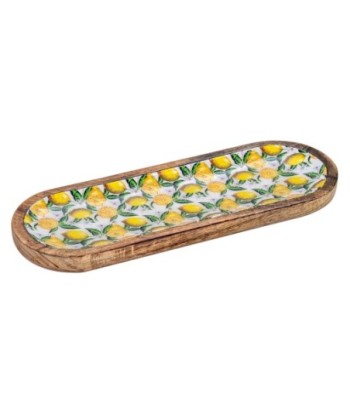 ORIGEN Home Decor Bandeja limones con bowls Cajas Y Bandejas | Bandeja Amarillo - 3x38x13cm