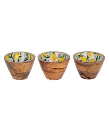 ORIGEN Home Decor Bandeja limones con bowls Cajas Y Bandejas | Bandeja Amarillo - 3x38x13cm