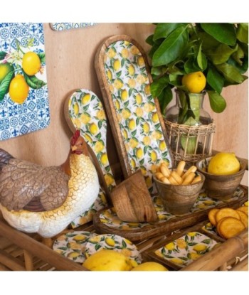 ORIGEN Home Decor Cuchara limones Cajas Y Bandejas | Cuchara Amarillo - 3x25x9cm