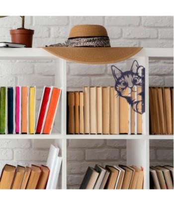 ORIGEN Home Decor Adorno gato Apliques Metal | Placa de Metal Negro - 14x20x2cm