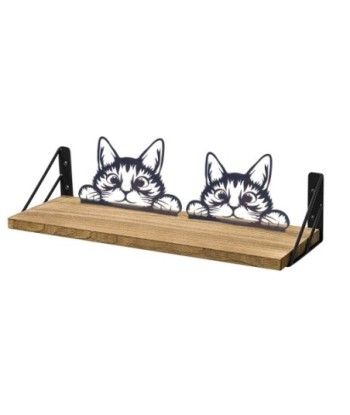 ORIGEN Home Decor Adorno gato Placas Metal | Placa de Metal Negro - 13x20x2cm
