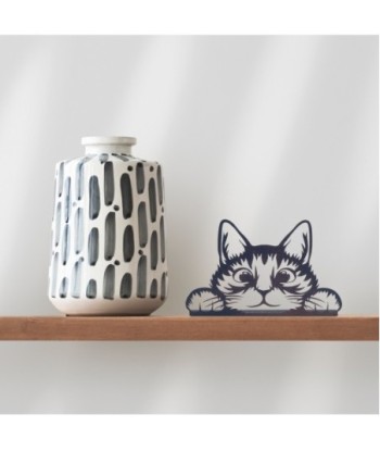 ORIGEN Home Decor Adorno gato Placas Metal | Placa de Metal Negro - 13x20x2cm