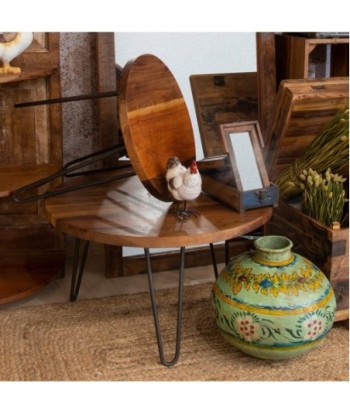 ORIGEN Home Decor Mesa pequeña Mueble Auxiliar | Mesa auxiliar Marrón - 40x70x70cm