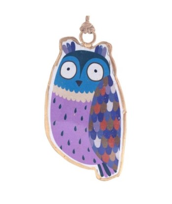 ORIGEN Home Decor Colgante búho surtido 6 U Colgantes | Colgante Multicolor - 8x8x1cm