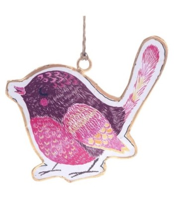ORIGEN Home Decor Colgante pajaro 4 U Colgantes | Colgante Multicolor - 9x10x1cm