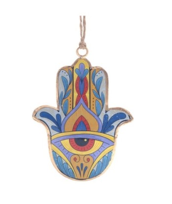 ORIGEN Home Decor Colgante Mano Fátima 4U. Colgantes | Colgante Multicolor - 10x8x1cm