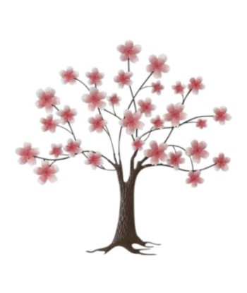 Adorno de Pared Árbol de Metal Romántico para Decoración del Hogar, Aplique Moderno y Elegante para Interiores
