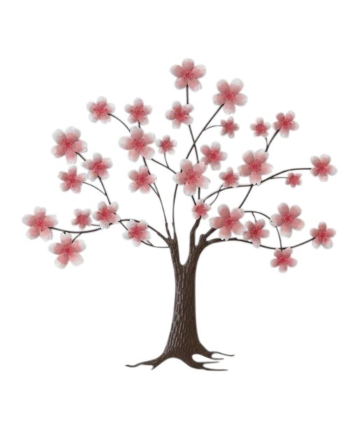 Adorno de Pared Árbol de Metal Romántico para Decoración del Hogar, Aplique Moderno y Elegante para Interiores