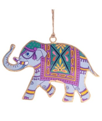 ORIGEN Home Decor Colgante elefante 4 U Colgantes | Colgante Multicolor - 9x14x1cm
