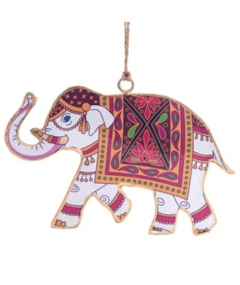 ORIGEN Home Decor Colgante elefante 4 U Colgantes | Colgante Multicolor - 9x14x1cm