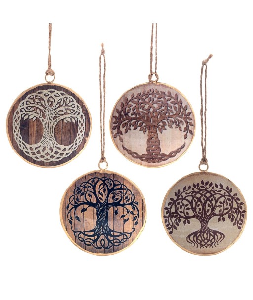 ORIGEN Home Decor Colgante arbol vida 4 U Colgantes | Colgante Multicolor - 8x8x1cm