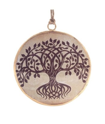 ORIGEN Home Decor Colgante arbol vida 4 U Colgantes | Colgante Multicolor - 8x8x1cm