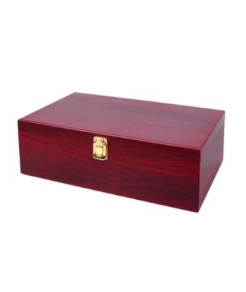ORIGEN Home Decor Caja vino para dos botellas Abrebotellas | Marrón - 12x36x21cm