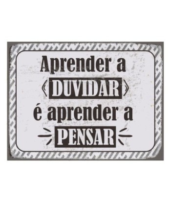 ORIGEN Home Decor Adorno pared portugues Placas Metal | Placa de Metal Blanco Rectangular - 25x33x1cm