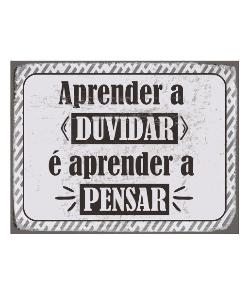 ORIGEN Home Decor Adorno pared portugues Placas Metal | Placa de Metal Blanco Rectangular - 25x33x1cm