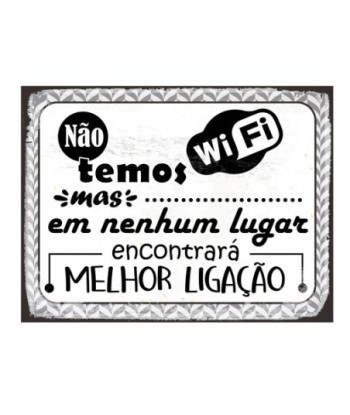 ORIGEN Home Decor Adorno pared portugues Placas Metal | Placa de Metal Blanco Rectangular - 25x33x1cm