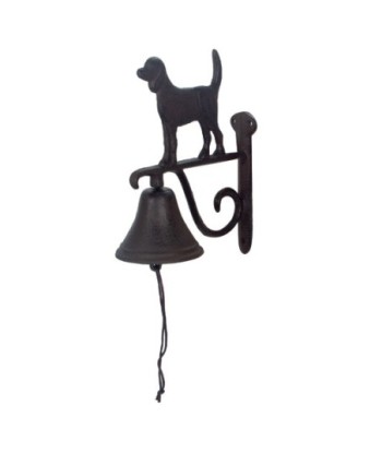 ORIGEN Home Decor Campana perro Jardin | Adorno Pared Jardín Negro - 20x18x9cm